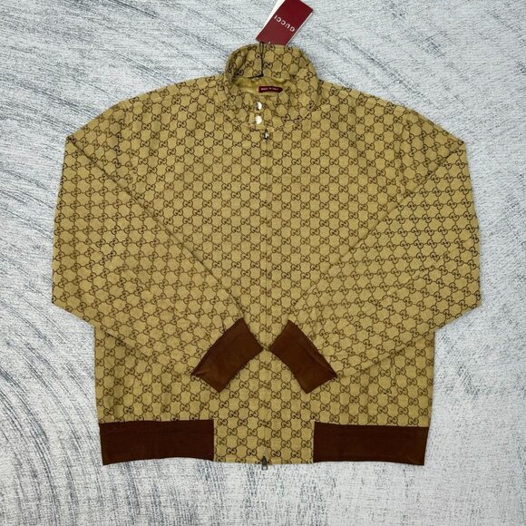 Brown Gucci GG Monogram Track Jacket - Picture 3 of 9